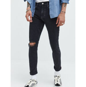 Tommy Jeans pánské černé džíny SCANTON - 33/32 (1BZ)